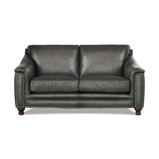 Belfast Stationary Loveseat – Ash Top Grain Leather