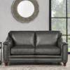 Belfast Stationary Loveseat – Ash Top Grain Leather