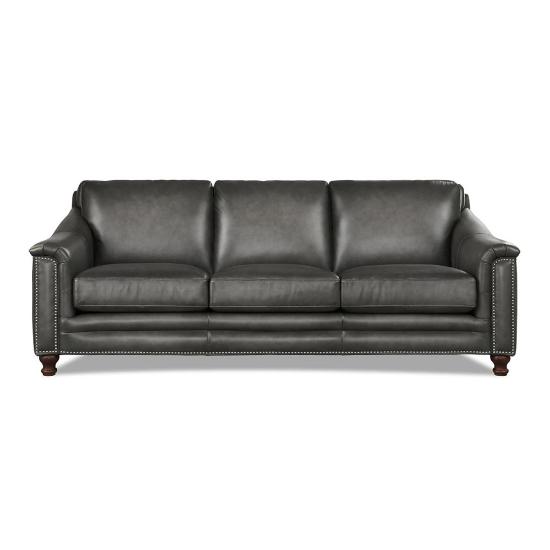 Belfast Stationary Sofa – Ash Top Grain Leather
