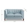 Arvo Leather Loveseat – Spa Blue Top Grain Leather