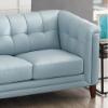 Arvo Leather Loveseat – Spa Blue Top Grain Leather
