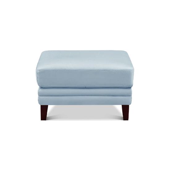 Arvo Leather Ottoman – Spa Blue Top Grain Leather