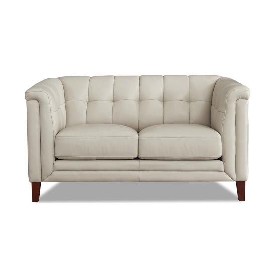 Arvo Leather Loveseat – Vanilla Top Grain Leather