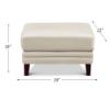 Arvo Leather Ottoman – Vanilla Top Grain Leather