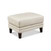 Arvo Leather Ottoman – Vanilla Top Grain Leather