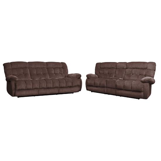 Picture of BARCALOUNGER BENTLEY-PWR-SOFA/LOVESEAT-BRWN