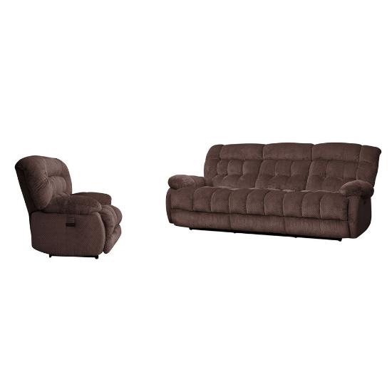 Picture of BARCALOUNGER BENTLEY-PWR-SOFA/RECLINER-BRWN