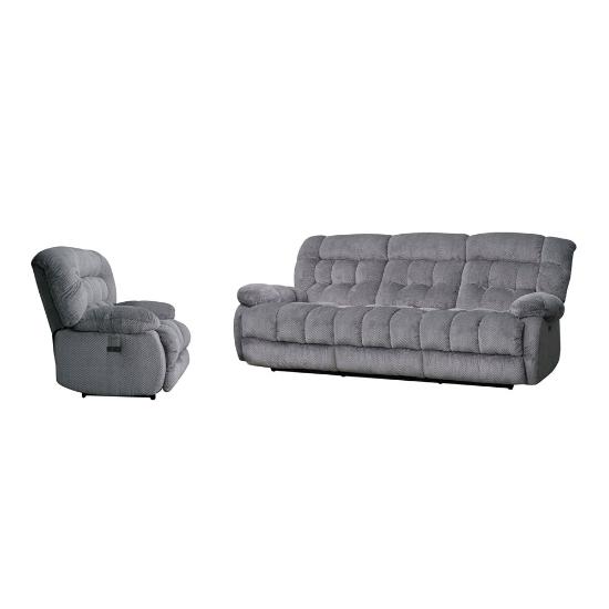 Picture of BARCALOUNGER BENTLEY-PWR-SOFA/RECLINER-GREY