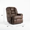 Comfort King Wall Saver Recliner in Walnut Performance Fabric