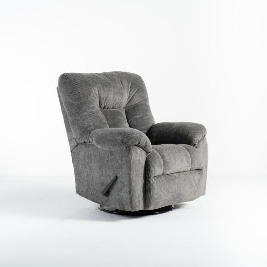 Connery Swivel Rocker Recliner – Slate Fabric