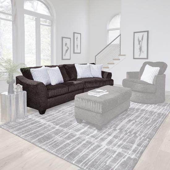 Tuxedo II 2-Piece Sectional Package with Espresso Chocolate Cover