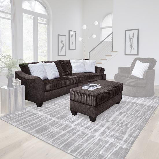 Tuxedo II 4-Piece Sectional Package with Espresso Chocolate Cover