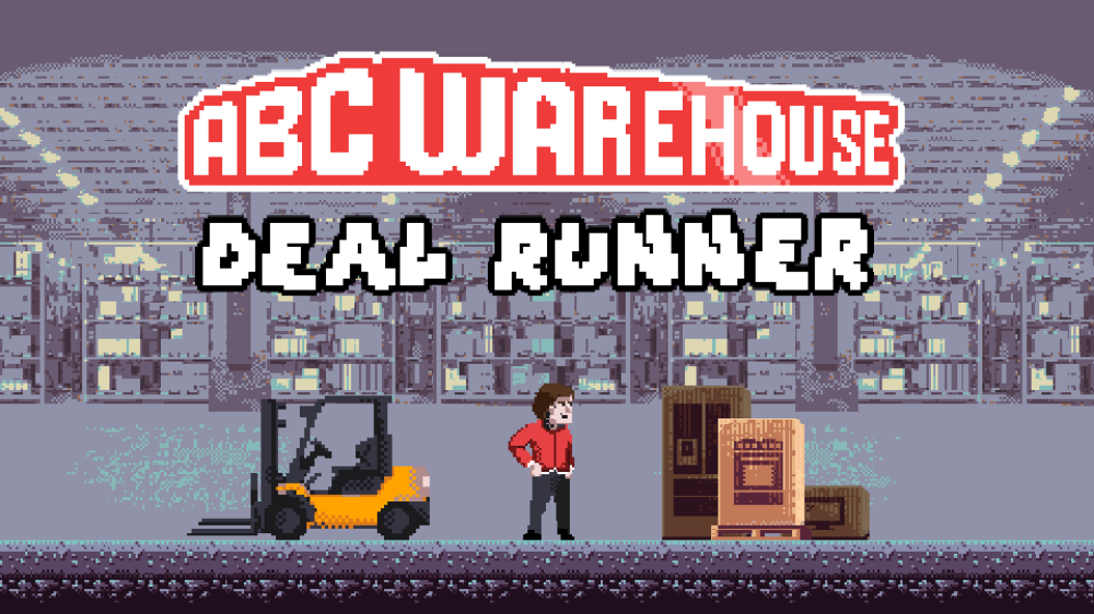 🎮 New 8-Bit Video Game Release: “ABC Warehouse: Deal Runner” – An Appliance-Packed Adventure featuring Chad