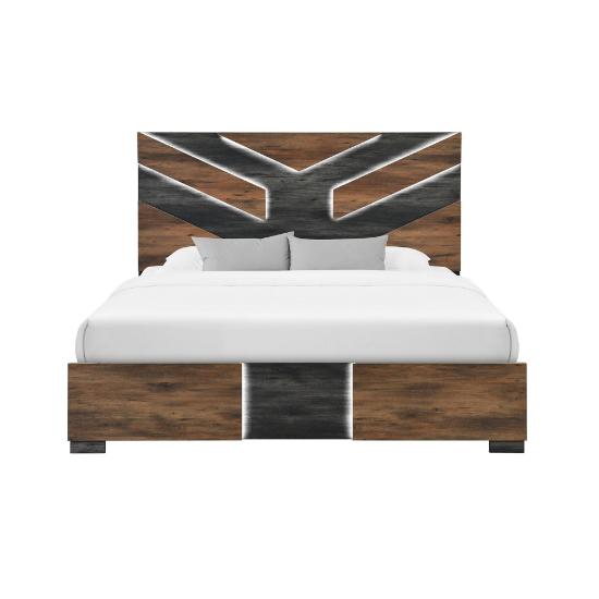 Global Riley King Bed – Silver Finish