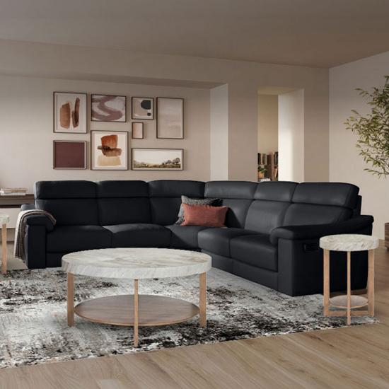 Picture of NATUZZI GIULIVO-5PC-LTHR-SECTIONAL-PKG