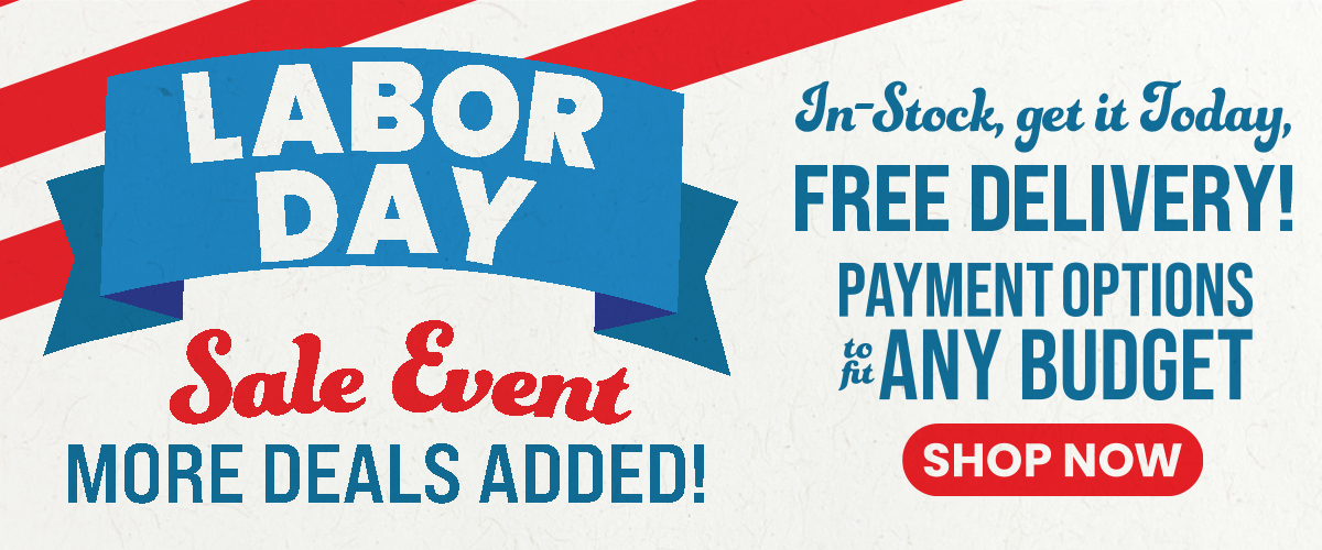 Labor Day Sale Event at ABC Warehouse featuring more deals added, free delivery on in-stock items, and payment options to fit any budget.