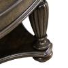 Hampton cocktail table reeded turned leg and molded edge detail