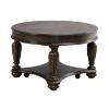 Hampton oval cocktail table with Satin Sienna finish