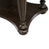 Hampton Oval End Table shaped bottom shelf and reeded leg detail