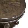 Hampton Oval End Table fancy face veneer top detail