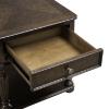Hampton Rectangular End Table fully stained interior drawer detail