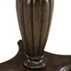 Hampton Round End Table reeded turned pedestal detail