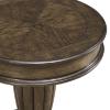 Hampton Round End Table fancy face veneer top and bead molding detail