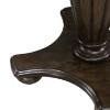 Hampton Round End Table shaped platform base and bun foot detail