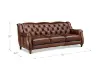 Hydeline Furniture Hampton Brown Leather Sofa dimensions