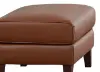 Maui Top-Grain Nutmeg Leather Ottoman Angled View