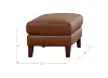 Maui Leather Ottoman Dimensions - 29 x 22 x 18 Inches