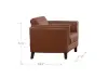 Maui Leather Chair Dimensions - 41.5 x 36.5 x 32.5 Inches