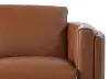 Maui Leather Chair Top-Grain Nutmeg Leather Back and Arm Detail
