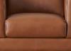 Maui Leather Chair Nutmeg Leather Seat Cushion Detail