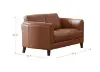 Maui Leather Loveseat Dimensions - 64.5 x 36.5 x 32.5 Inches