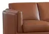 Maui Leather Sofa Curved Arm and Nutmeg Leather Detail