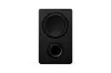 TCL S55H wireless subwoofer bottom view showing 5.5-inch driver and bass reflex port