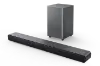 TCL S55H sound bar and wireless subwoofer angled view