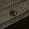 Liberty Furniture Maui Cocktail Table antique brass drawer knob and Sienna wood finish detail