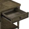 Liberty Furniture Maui End Table open drawer showing finished interior and metal drawer guides