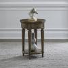 Liberty Furniture Maui Chairside End Table in Sienna finish displayed in a living room