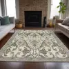 Hatay HY6 Ivory 8' x 10' Maui Area Rug displayed in a living room