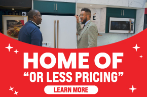 Discover what makes ABC Warehouse the Home of OR LESS PRICING! Learn how we work to beat the deals, offer additional in-store savings on select purchases, provide available free delivery on qualifying products, and help you find the right product at the right price.
