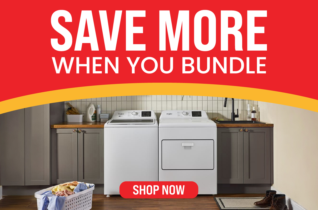 Save more when you bundle washer and dryer laundry pairs at ABC Warehouse.