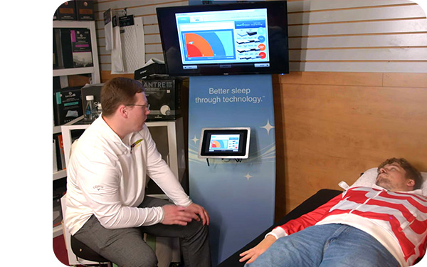 Chad finding his mattress firmness on the Ideal Fit Sleep System.