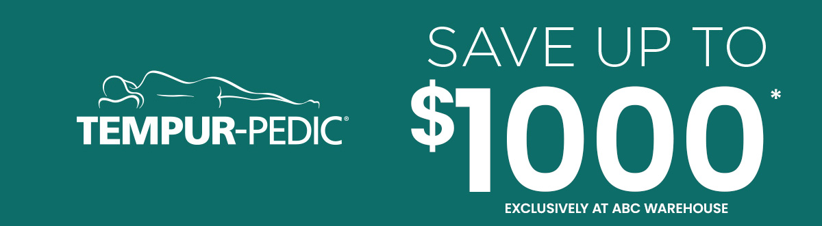 Tempur-Pedic Memorial Day Sale Save Up To $1000 and ABC Warehouse Exclusive