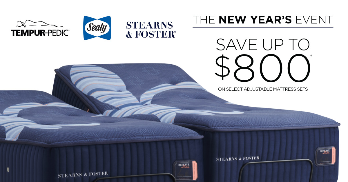 Tempur-Pedic - Sealy - Stearns - The Black Friday Event - Save Up To $900 On Select Adjustable Mattress Sets
