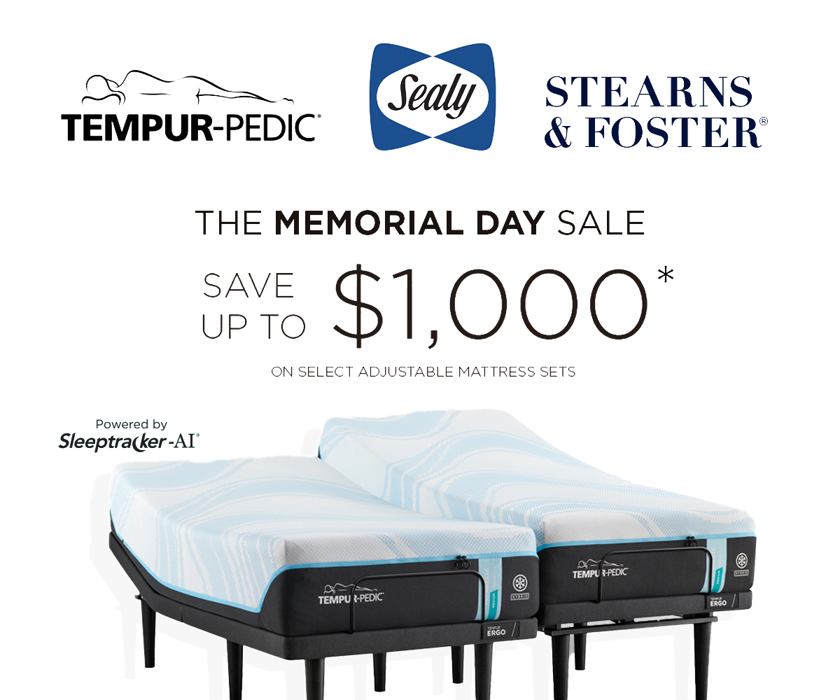 Tempur-Pedic - Sealy - Stearns - Save Up To $1000 On Select Adjustable Mattress Sets