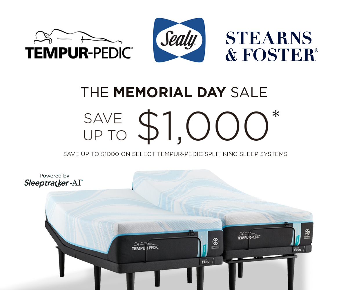 Tempur-Pedic - Sealy - Stearns - Save Up To $1000 On Select Adjustable Mattress Sets