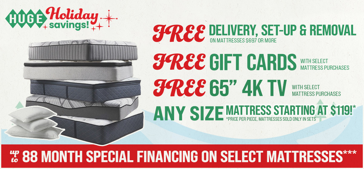 July 4th Mattress Deals! - Free delivery, setup and removal - Free gift cards - Free adjustable mattress base - king for queen mattress deal